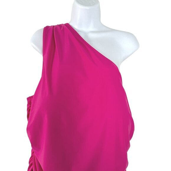 J.‎ Crew Ruched One Shoulder Swim Dress Womens Size 22 Fuchsia Pink NWT SW-1993 - Picture 3 of 13